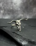 Taurus Bull Skull Ring Sided