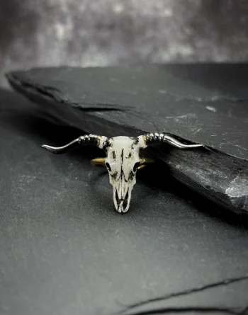 Zodiac Taurus Bull - Realistic Enamel Ring