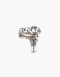 White Bronze T-Rex Dinosaur Skull Fossil Ring – Jurassic Front