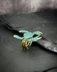 Cancer Crab - Patina Green Ring