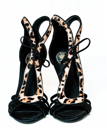 Leopard Peep-Toe Heels