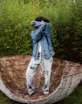 Relaxed Fit Denim With Multiple Scarab