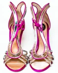 Silver Heel With Deep Pink Framing