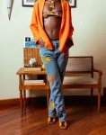 Skinny-Fit-Mid-Blue-Jeans-With-Vertical-Bead-Work-Model