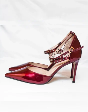 Studded Heel in Bordeaux